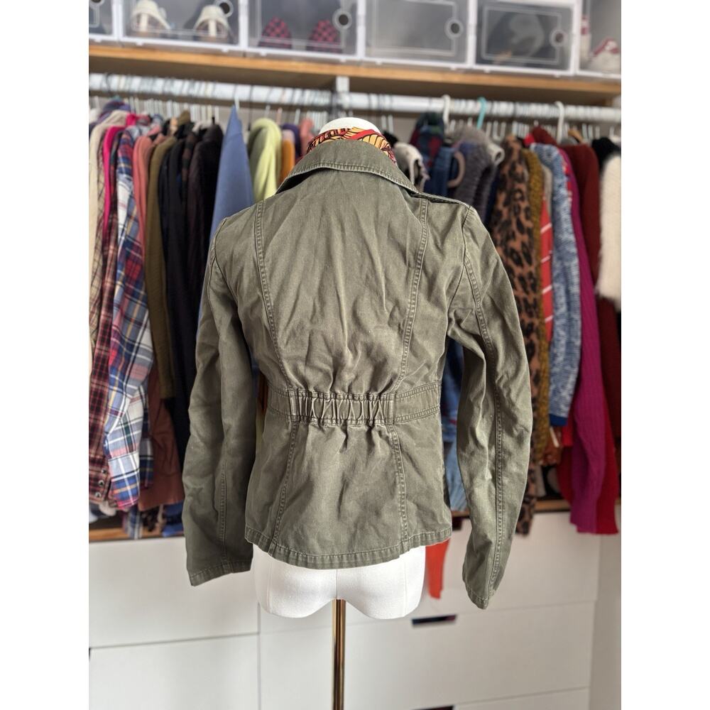 Y2K‎ VIntage Delia's Jacket Bomber Size Small Green Combat Coat - Picture 6 of 6
